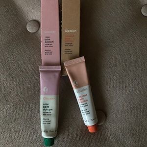 Glossier Rose & Coconut Balm Dotcom with Boxes